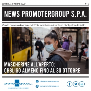 MASCHERINE ALL’APERTO: OBBLIGO ALMENO FINO AL 30 OTTOBRE