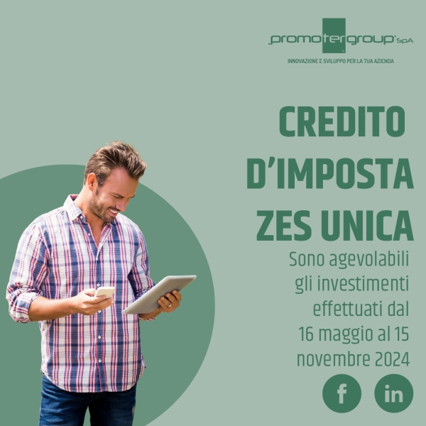 CREDITO D’IMPOSTA PER GLI INVESTIMENTI NELLA ZES UNICA PER LE IMPRESE DEL SETTORE AGRICOLO, DELLA PESCA E ACQUACOLTURA