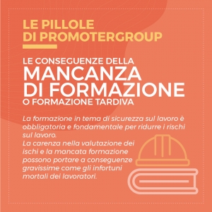 LE PILLOLE DI PROMOTERGROUP:  LA MANCANZA O TARDIVA FORMAZIONE