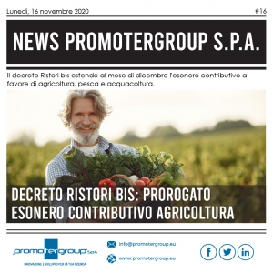 DECRETO RISTORI BIS: PROROGATO ESONERO CONTRIBUTIVO AGRICOLTURA