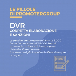 LE PILLOLE DI PROMOTERGROUP: DVR E SANZIONI